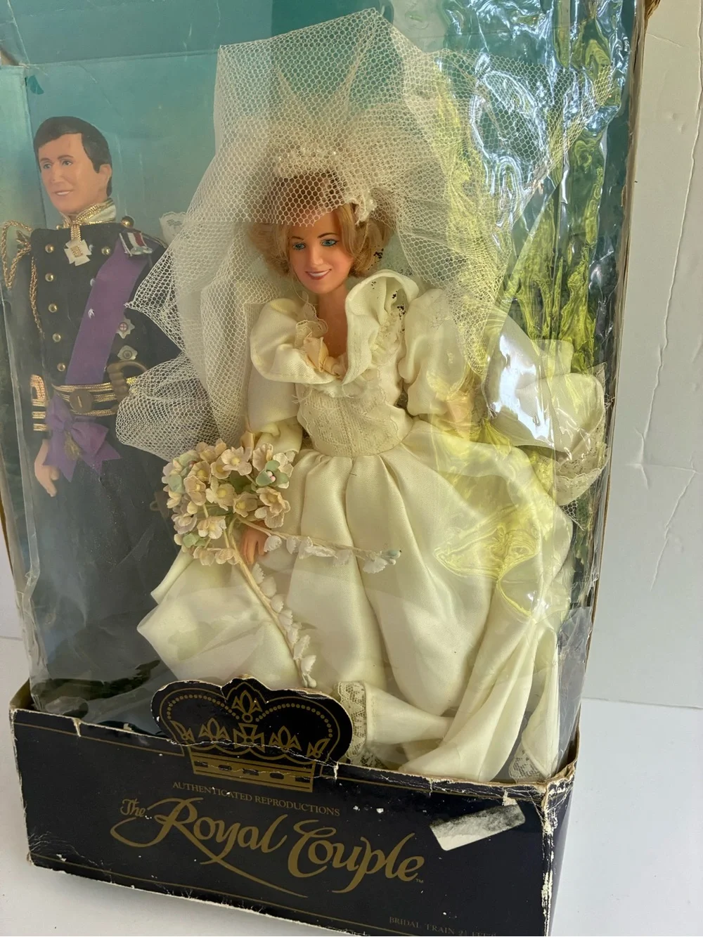 Vintage 1982 Princess Diana & Prince Charles Royal Wedding Doll Set Goldberger